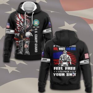 US Coast Guard, Freedom Isn’t Free – Hoodie - Gift for Dad Father's Day