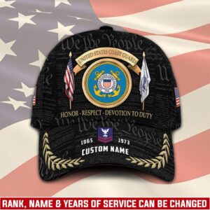 US Coast Guard, Freedom Over Fear – Classic Cap Gift for Men Dad Fathers