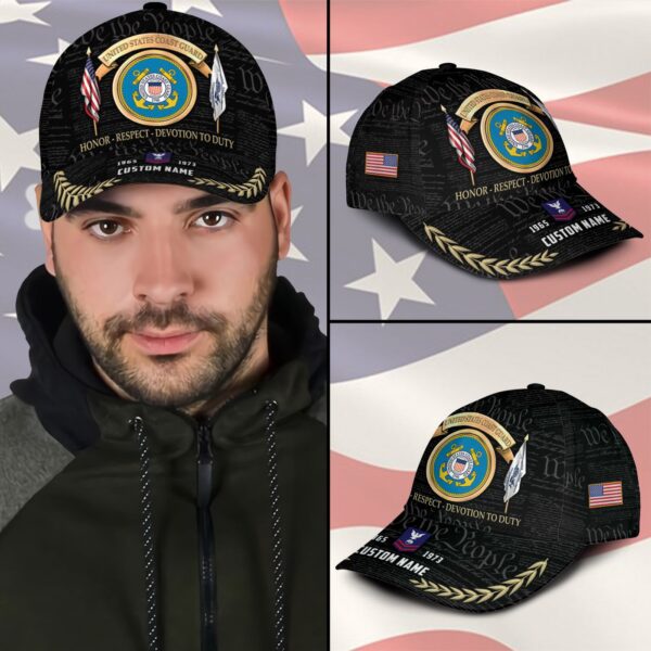 US Coast Guard, Freedom Over Fear – Classic Cap Gift for Men Dad Fathers
