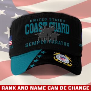 US Coast Guard, Freedom Over Fear – Military Cap Gift for Men Dad Fathers