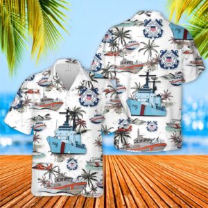 US Coast Guard Hawaiian Shirt - Gift for Dad Father's Day