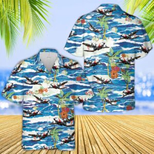 US Coast Guard HC-130 Hercules Hawaiian Shirt - Gift for Dad Father's Day