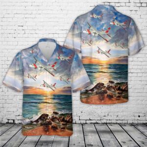 US Coast Guard HC-144 Ocean Sentry Hawaiian Shirt - Gift for Dad Father's Day