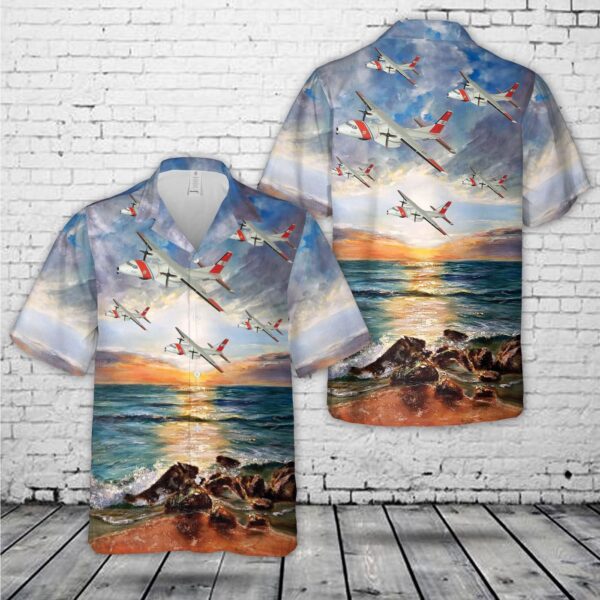 US Coast Guard HC-144 Ocean Sentry Hawaiian Shirt – Gift for Dad Father’s Day