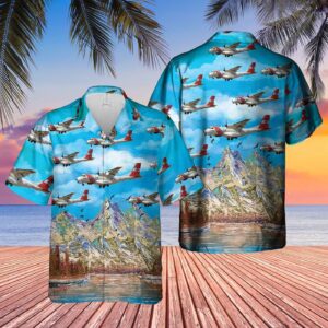 US Coast Guard HC-144A Ocean Sentry Hawaiian Shirt - Gift for Dad Father's Day