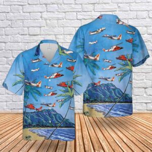 Us Coast Guard Helicopter Hawaiian Shirt - Gift for Dad Father's Day