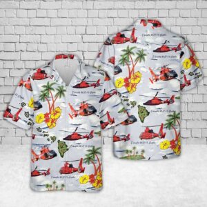 US Coast Guard Helicopter Hawaiian Shirt - Gift for Dad Father's Day