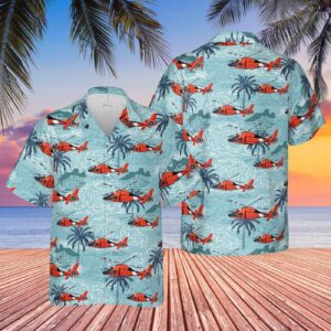 US Coast Guard Helicopter Interdiction Tactical Squadron (HITRON) MH-65C Dolphin Hawaiian Shirt - Gift for Dad Father's Day