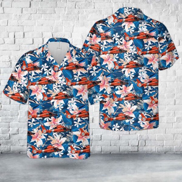 US Coast Guard Helicopter Interdiction Tactical Squadron MH-65D Hawaiian Shirt – Gift for Dad Father’s Day