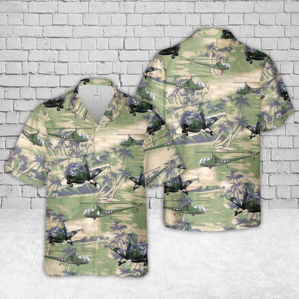 US Coast Guard Helicopter Short Sleeve Hawaiian Shirt – Gift for Dad Father’s Day