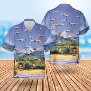US Coast Guard HH-25 Guardian Helicopter Hawaiian Shirt - Gift for Dad Father's Day