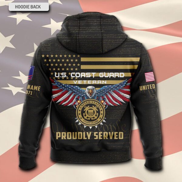 US Coast Guard, Honor, Duty, Service – Hoodie – Gift for Dad Father’s Day