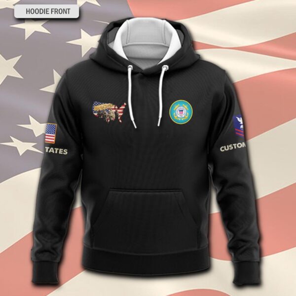 US Coast Guard, Honor, Duty, Service – Hoodie – Gift for Dad Father’s Day