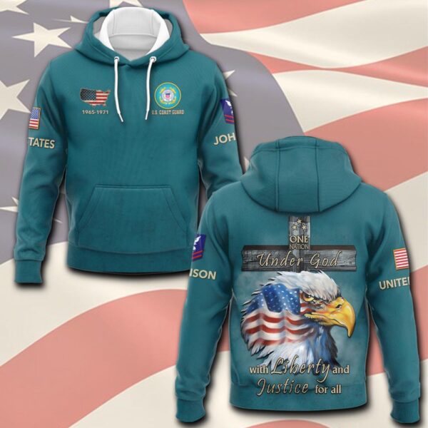 US Coast Guard, Honor, Duty, Service – Hoodie – Gift for Dad Father’s Day