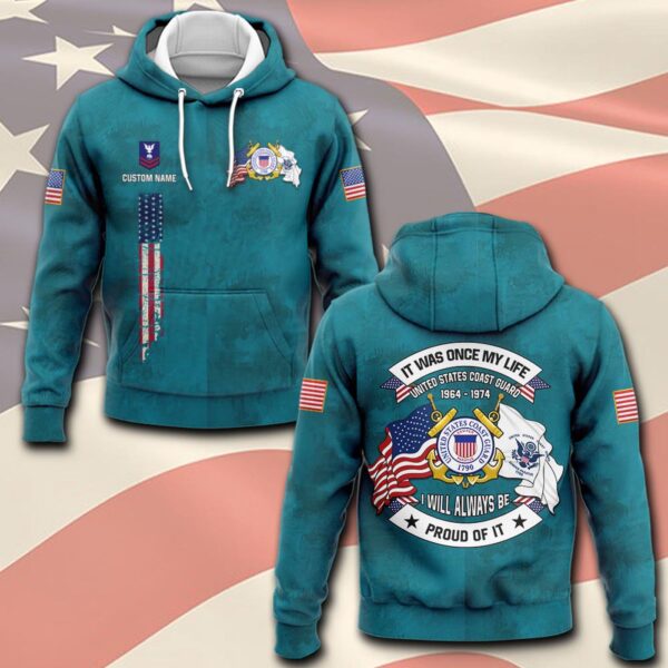 US Coast Guard, Honor, Duty, Service – Hoodie – Gift for Dad Father’s Day