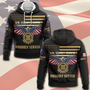 US Coast Guard, Honor, Duty, Service – Hoodie - Gift for Dad Father's Day