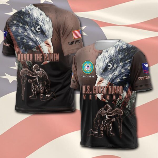 US Coast Guard, Honor The Fallen – T-Shirt – Gift for Dad Father’s Day