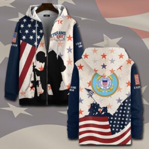 US Coast Guard, Honor The Fallen – Zip Hoodie - Gift for Dad Father's Day