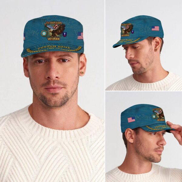 US Coast Guard, Honoring All Who Served – Military Cap Gift for Men Dad Fathers