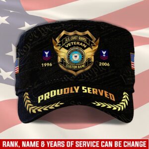 US Coast Guard, Honoring All Who Served – Military Cap Gift for Men Dad Fathers