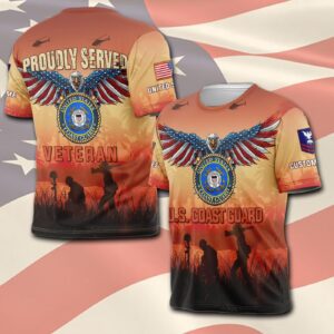 US Coast Guard, Honoring All Who Served – T-Shirt - Gift for Dad Father's Day