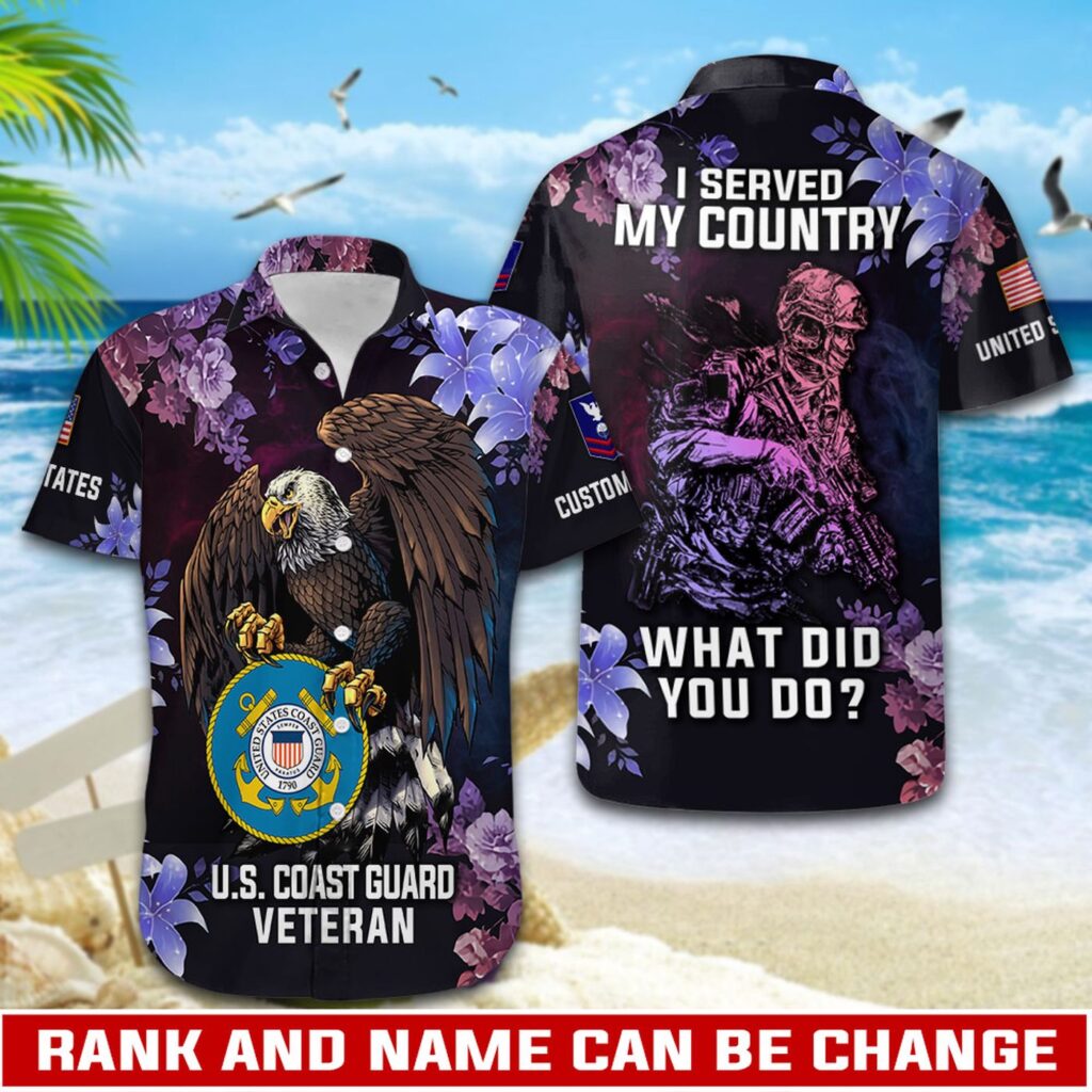 US Coast Guard, I Walked The Walk – Button Hawaiian Shirt – Gift for Dad Father’s Day US Coast Guard, I Walked The Walk – Button Hawaiian Shirt – Gift for Dad Father’s Day