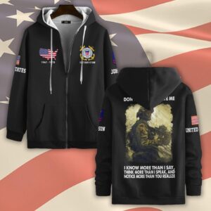 US Coast Guard, I Walked The Walk – Zip Hoodie - Gift for Dad Father's Day