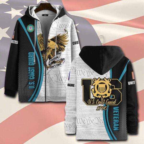 US Coast Guard, I Walked The Walk – Zip Hoodie – Gift for Dad Father’s Day