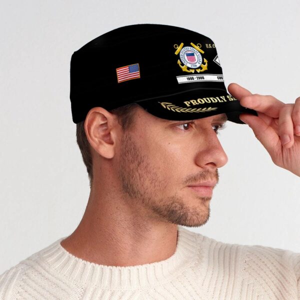 US Coast Guard, Land Of The Free, Because Of The Brave – Military Cap Gift for Men Dad Fathers
