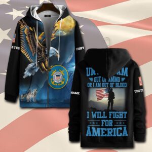 US Coast Guard, Lest We Forget – Zip Hoodie - Gift for Dad Father's Day