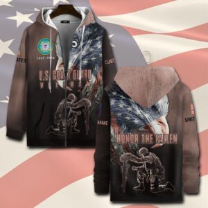 US Coast Guard, Lest We Forget – Zip Hoodie - Gift for Dad Father's Day