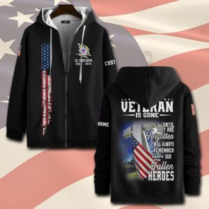 US Coast Guard, Lest We Forget – Zip Hoodie - Gift for Dad Father's Day
