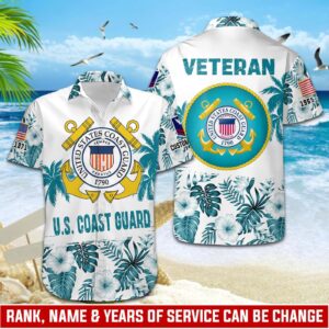 US Coast Guard, Life And Pride – Button Hawaiian Shirt - Gift for Dad Father's Day