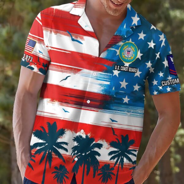 US Coast Guard, Life And Pride – Button Hawaiian Shirt – Gift for Dad Father’s Day