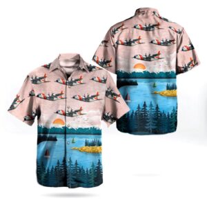 US Coast Guard Lockheed HC-130H Hercules (L-382) Independence Day Lake Tahoe Hawaiian Shirt - Gift for Dad Father's Day
