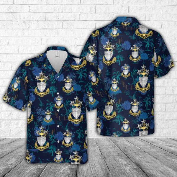 US Coast Guard Master Chief Petty Officer Hawaiian Shirt – Gift for Dad Father’s Day