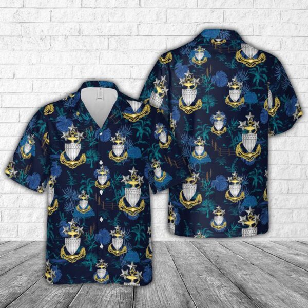 US Coast Guard Master Chief Petty Officer Hawaiian Shirt – Gift for Dad Father’s Day