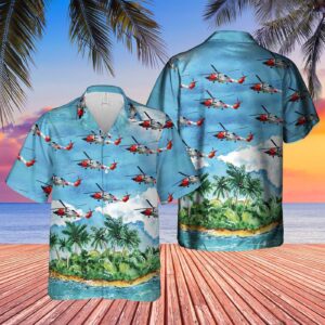 US Coast Guard MH-60 Jayhawk Hawaiian Shirt - Gift for Dad Father's Day