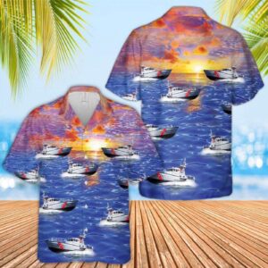 US Coast Guard Motor Life Boat Cool Design - Aloha Hawaiian Shirts For Men & For Women Couples - HAW1126 - Gift for Dad Father's Day