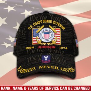 US Coast Guard, No One Fights Alone – Classic Cap Gift for Men Dad Fathers