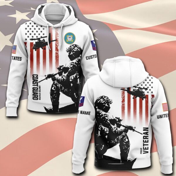 US Coast Guard, No One Fights Alone – Hoodie – Gift for Dad Father’s Day