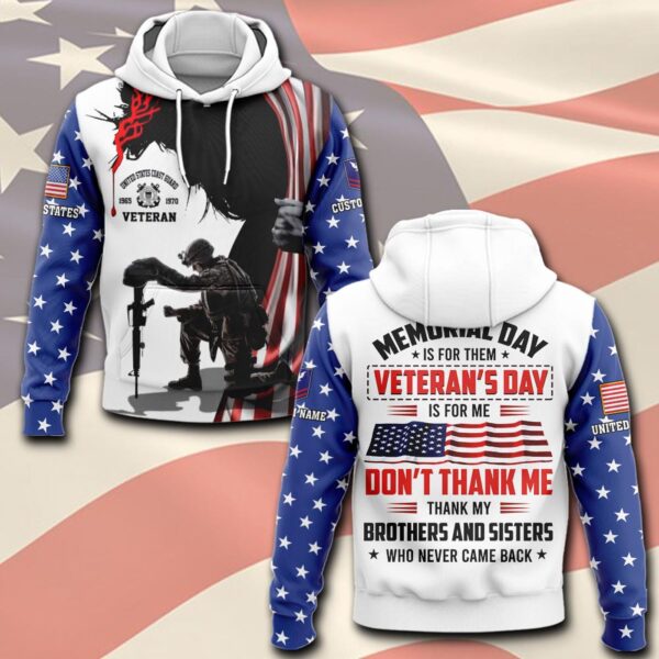 US Coast Guard, No One Fights Alone – Hoodie – Gift for Dad Father’s Day
