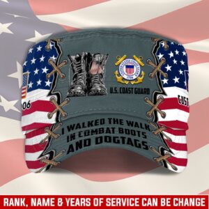 US Coast Guard, No One Fights Alone – Military Cap Gift for Men Dad Fathers