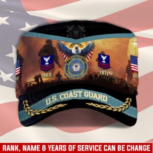 US Coast Guard, No One Fights Alone – Military Cap Gift for Men Dad Fathers