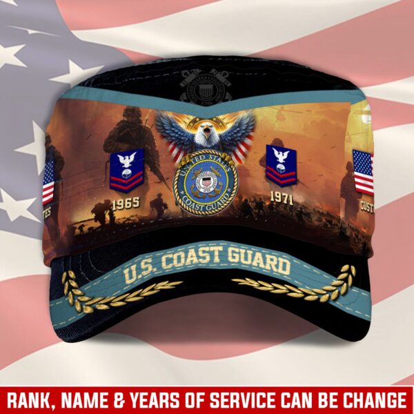 US Coast Guard, No One Fights Alone – Military Cap Gift for Men Dad Fathers