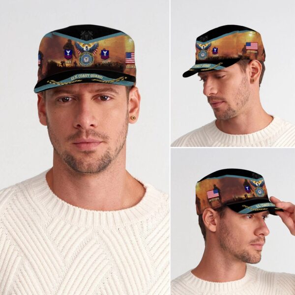 US Coast Guard, No One Fights Alone – Military Cap Gift for Men Dad Fathers