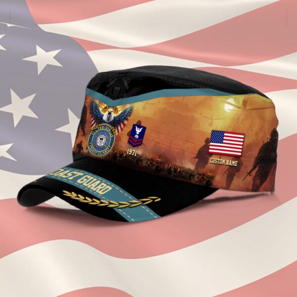 US Coast Guard, No One Fights Alone – Military Cap Gift for Men Dad Fathers
