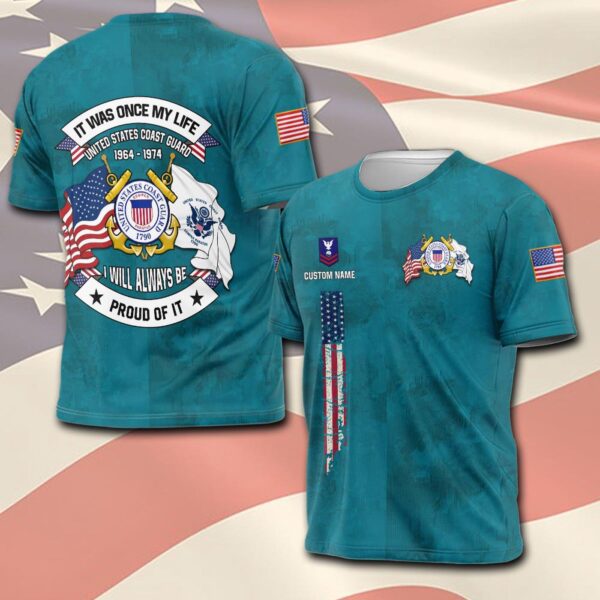 US Coast Guard, No One Fights Alone – T-Shirt – Gift for Dad Father’s Day