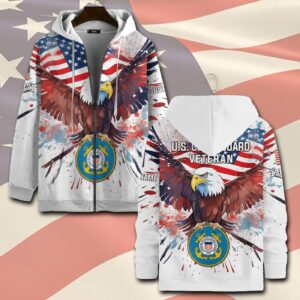 US Coast Guard, No One Fights Alone – Zip Hoodie