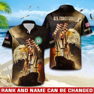 US Coast Guard, No One Gets Left Behind – Button Hawaiian Shirt - Gift for Dad Father's Day
